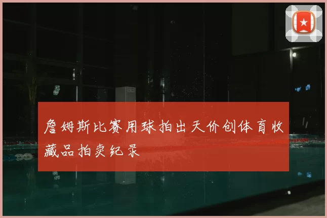 詹姆斯比赛用球拍出天价创体育收藏品拍卖纪录